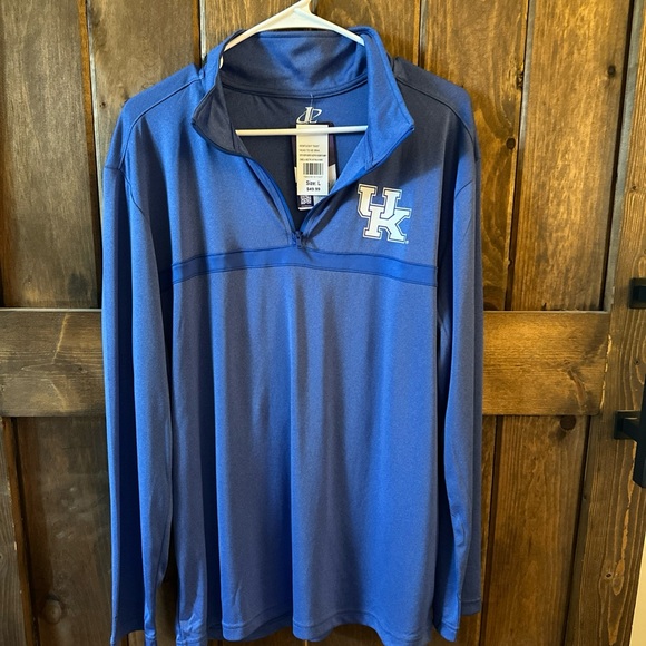 Blue Quarter-Zip Pullover with UK Logo - Picture 1 of 5